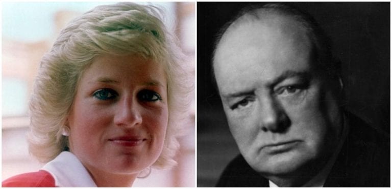 Princess Diana and Winston Churchill